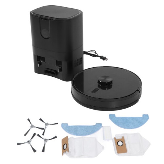 Self-Emptying Robot Vacuum Cleaner with Mop, 5200mAh, 34.5x34.5x9.8cm